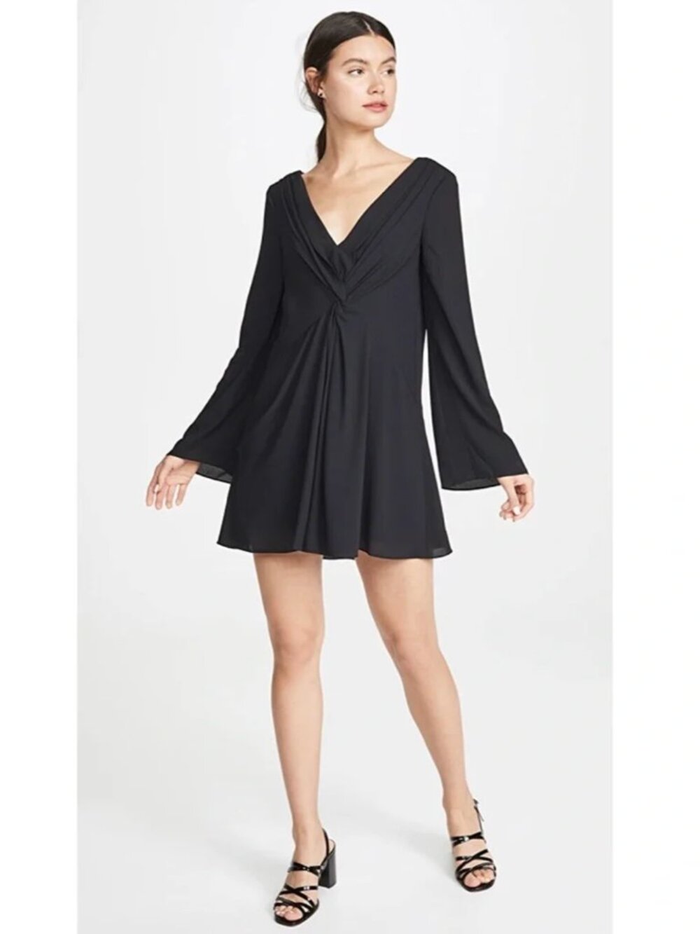 Cinq à Sept Cecil Black Crepe Mini Dress View 2